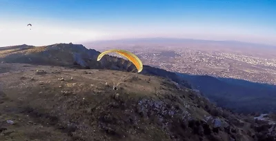 Paragliding<br>Sofia von oben